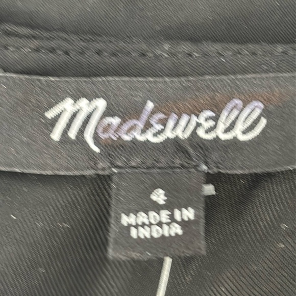 Madewell Crisscross Midi Slip Dress Cupro-Blend in True black size 4 NWT NP085 - Picture 8 of 13